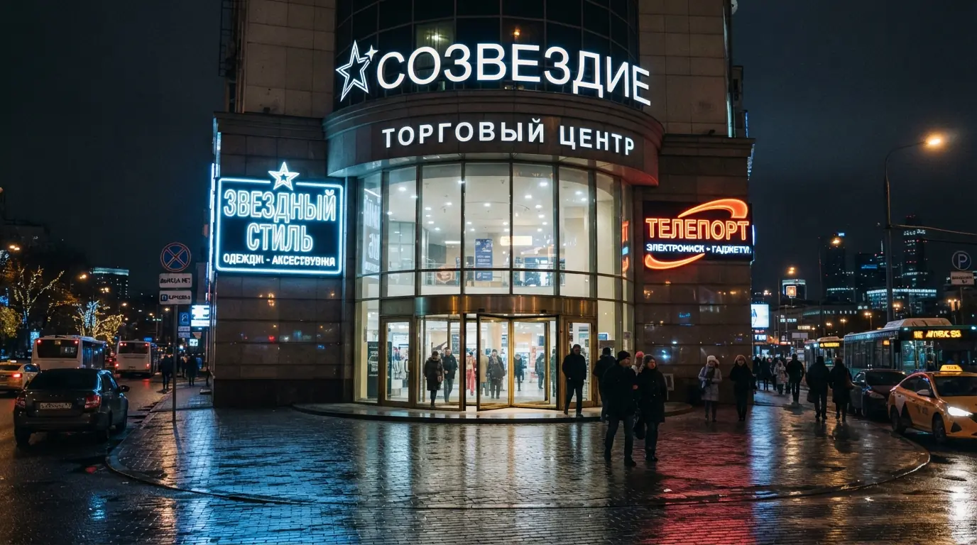 Карусельные двери — вид в интерьере