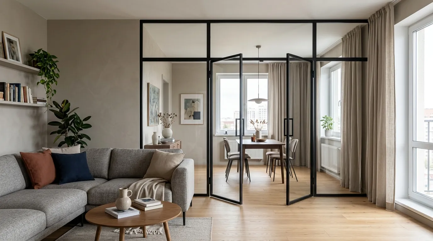 Дверь перегородка — фото готового объекта